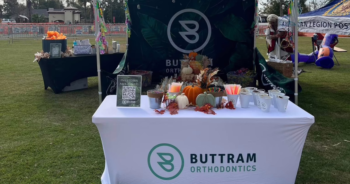 Buttram Orthodontics, Fall booth, Happy Halloween, Braces & Invisalign